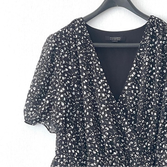 ALL Saints Ilia Pippa Floral Ruffle Tiered Mini Dress - Picture 5 of 12